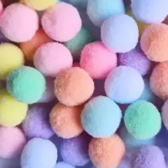 Bolsa pompones felpa multicolor x 30u - comprar online