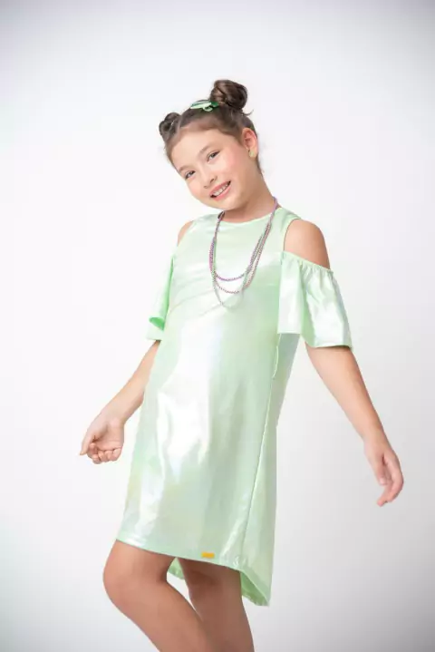 Vestido menta cintilante
