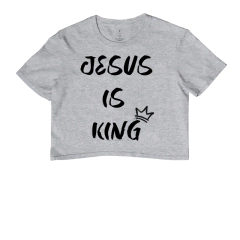 Cropped Jesus is King - Crazy Cat