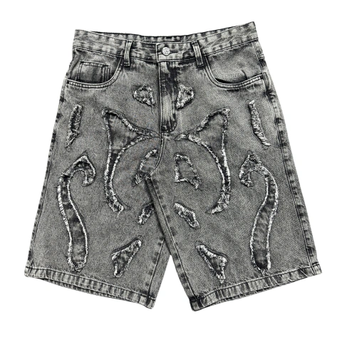 JORTS JEANS DENIM TRIBAL - CINZA STONED