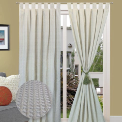 Cortinas Rusticas con Con Relieve 140 x 210 (2 paños)