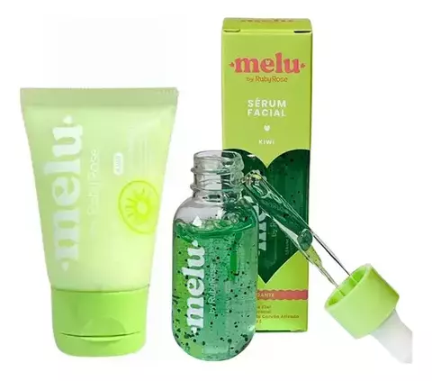 Kit Sérum de Kiwi + Gel Creme Facial Antioxidante Melu Ruby Rose
