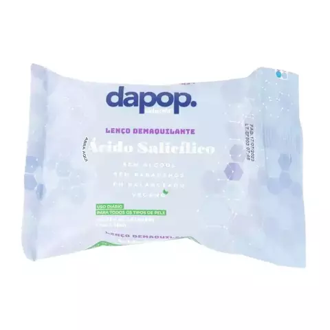 Lenço Demaquilante Ácido Salicílico Dapop - comprar online