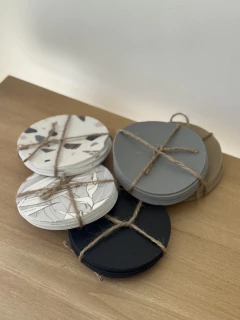 Posa vaso x 6 unidades negro - Gelsomino Home Deco