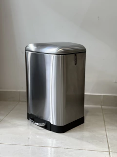 Cesto de residuos acero mate 12 litros - Gelsomino Home Deco