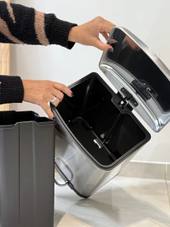 Cesto de residuos acero mate 12 litros - tienda online