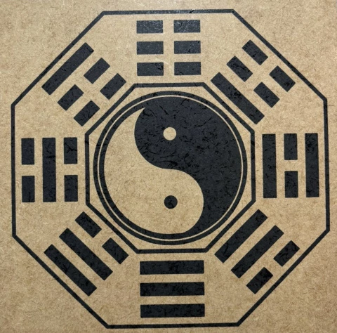 Gráfico Baguá em MDF Cru - 17cm x 17cm x 3mm