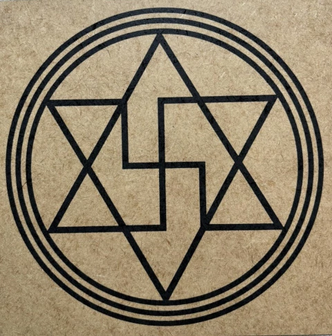 Gráfico Anti Magia em MDF Cru - 17cm x 17cm x 3mm