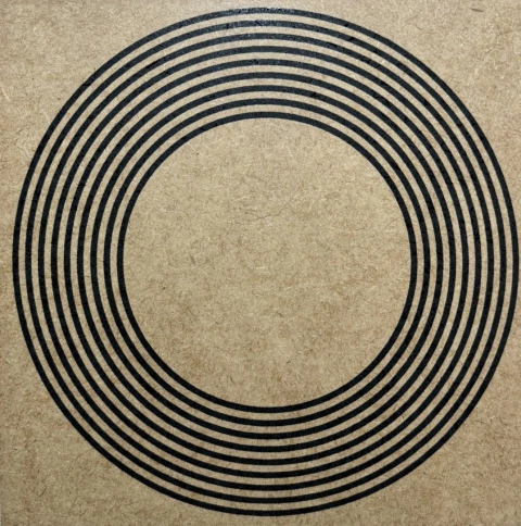 Gráfico 9 Círculos em MDF Cru - 17cm x 17cm x 3mm