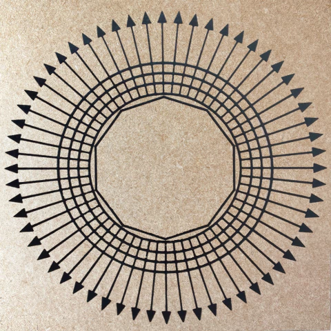 Gráfico Desimpregnador em MDF Cru - 17cm x 17cm x 3mm - comprar online