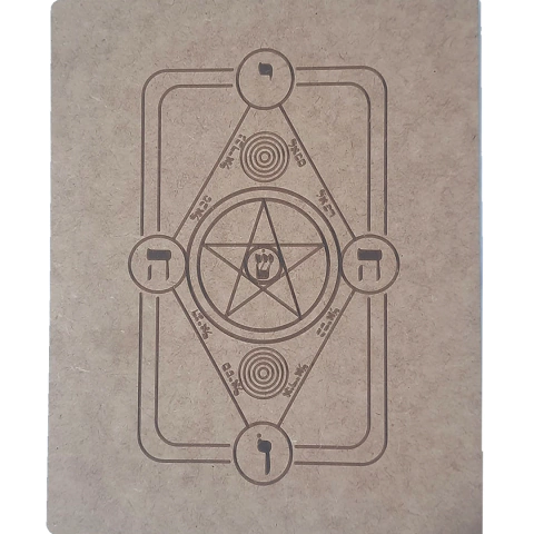 Gráfico Escudo Mágico em MDF Cru - 20cm x 25cm x 3mm