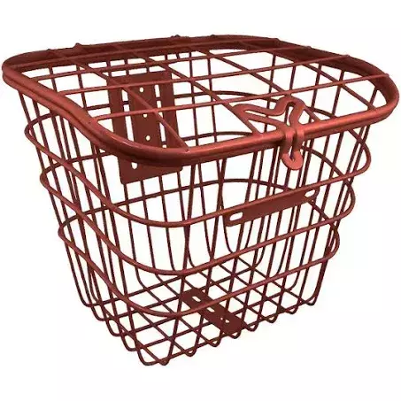 Cesta Bicicleta Retrô C/ Tampa Grande marrom - comprar online