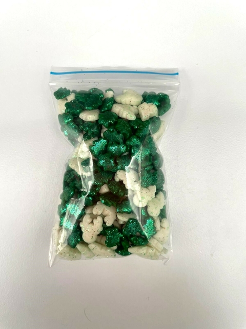 Sprinkles de Azúcar 30 gr. - Arbolitos y renos verdes