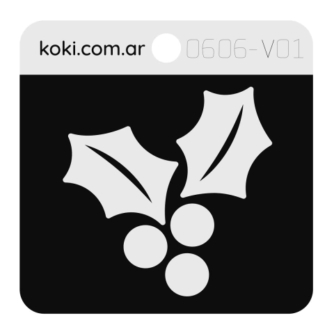 N00 | Sello Navidad 6x6 - Muerdago (5 unidades)