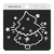 Sello Bajo Relieve -Navidad , Arbol 8x8cm
