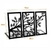 Cuadro Triptico Arbol de la Vida x3 unidades - FibroPlus Negro