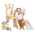 Pupitre Tocador Infantil Maquillaje Corona + Espejo de vidrio y Banco