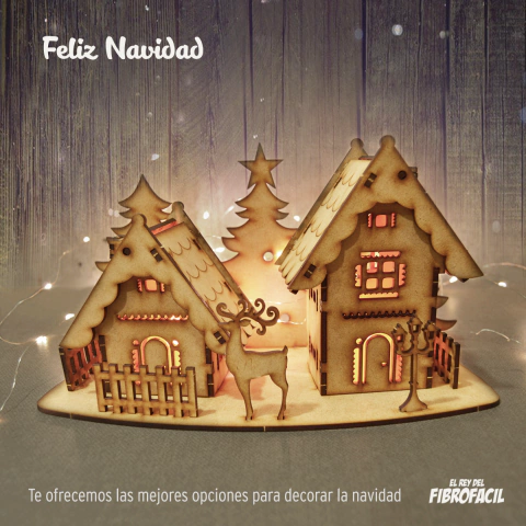 Casitas Decorativas para Navidad! 30x15cm
