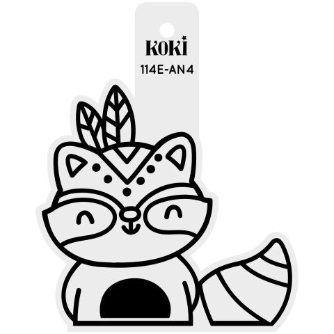 A04 | Sello 10x7 - Mapache Nórdico (5 unidades)