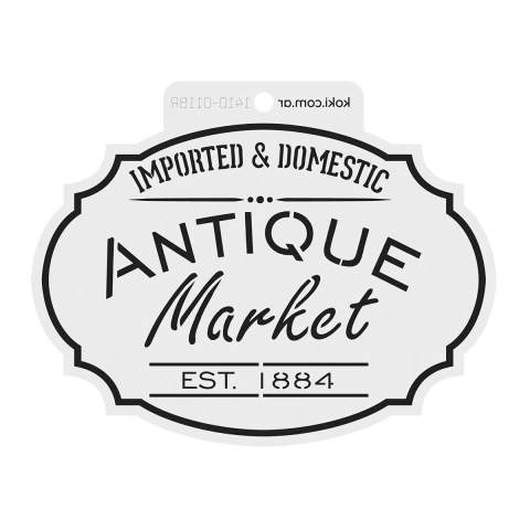 011 | Sello 14x10 Bajo Relieve - Etiqueta Vintage (5 unidades)