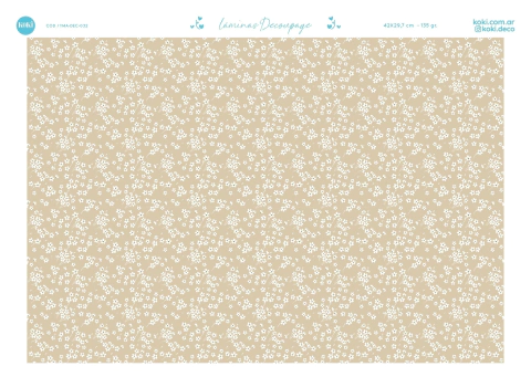 Lámina Decoupage 032 - Flores (5 unidades)