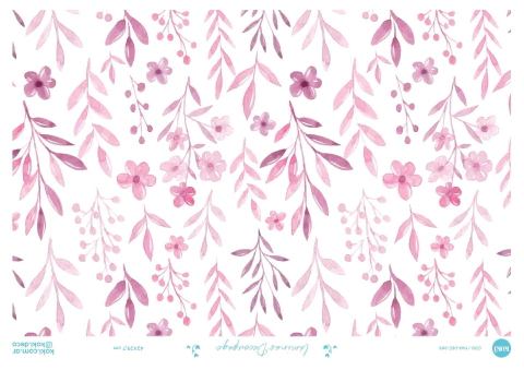 Lámina Decoupage 085 - Flores (5 unidades)