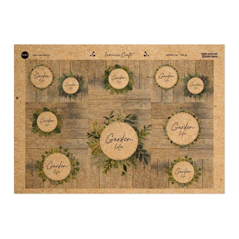 Lámina Craft 002 - Garden Life (5 unidades)