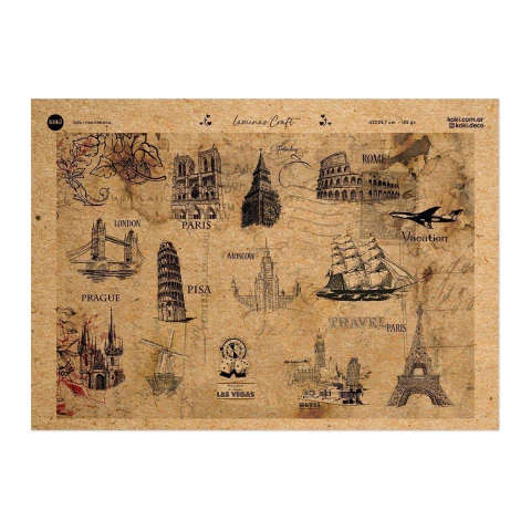 Lámina Craft 004 - Fondo Vintage (5 unidades)