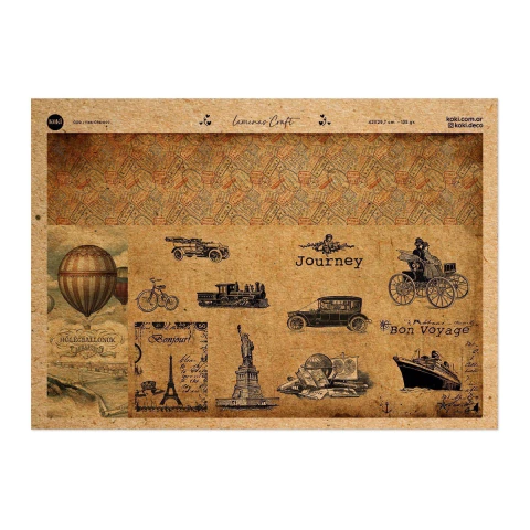 Lámina Craft 007 - Fondo Vintage (5 unidades)