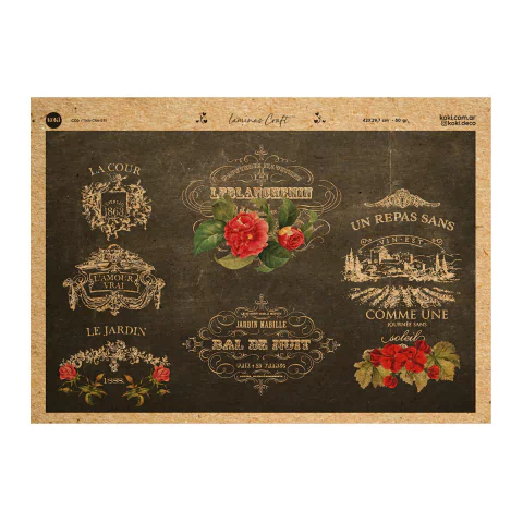 Lámina Craft 071 - Etiquetas Vintage (5 unidades)