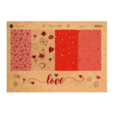 Lámina Craft E01 - Love (5 unidades)