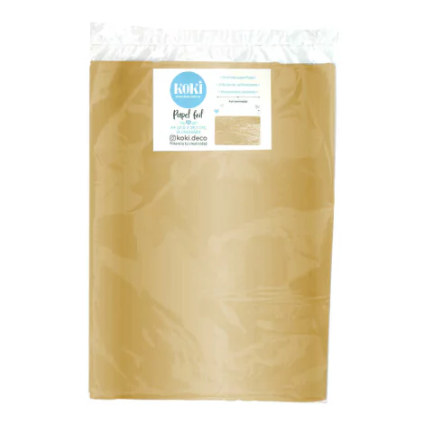 Lámina Foil para Transferencia 30x20 Dorado (10 unidades)