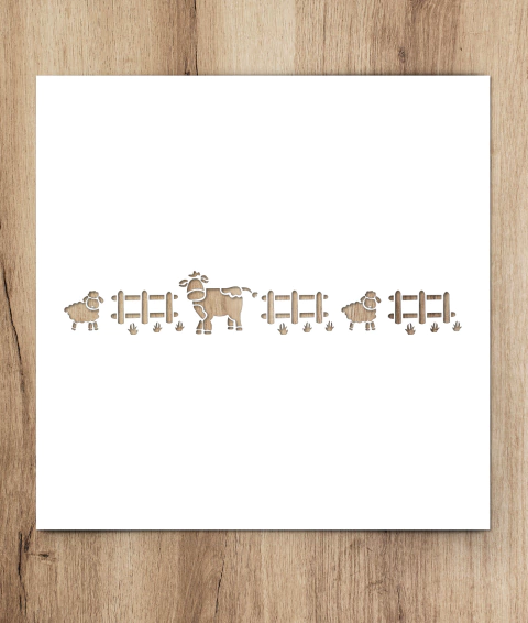 07 | Stencil 15x60 - Animales de Granja (5 unidades)