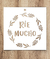 Stencil Frase Rie mucho 20x20cm