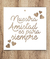 Stencil Frase Nuestra amistad es para siempre 20x20cm