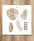 Stencil Hojas tropicales