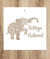 Stencil Elefante calado
