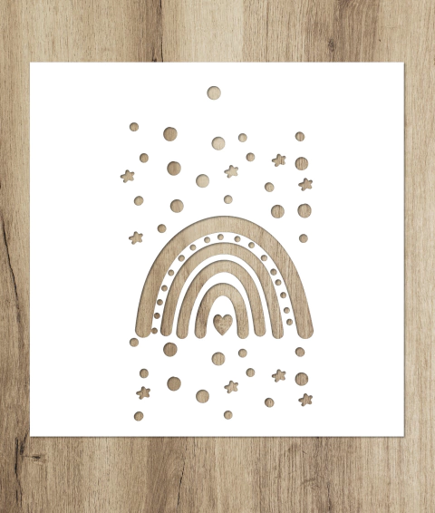 137 | Stencil 20x30 - Arco Iris (5 unidades)