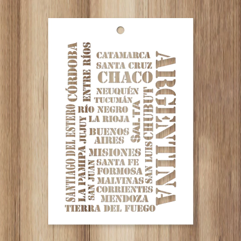 150 | Stencil 20x30 - Provincias Argentinas (5 unidades) - comprar online