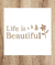 Stencil Frase Life is beatiful