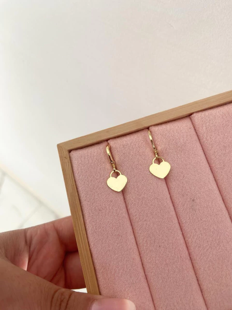 Argolinha coração liso - ouro