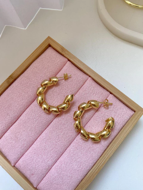 Argola espiral - ouro