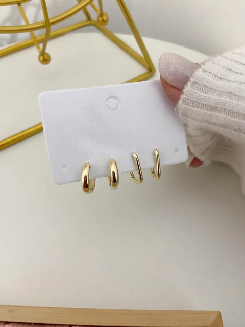 Brinco duo liz - ouro