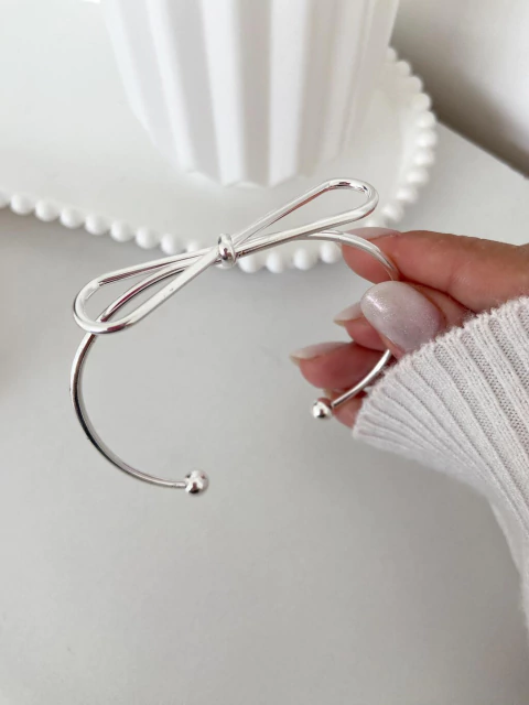 Bracelete laço g - prata