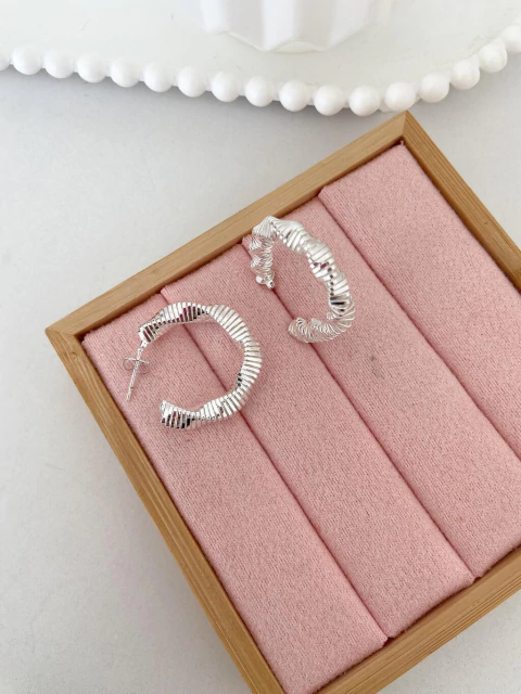 Argola glow P - prata