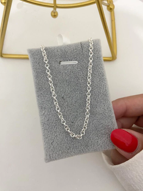 Choker elo português - prata