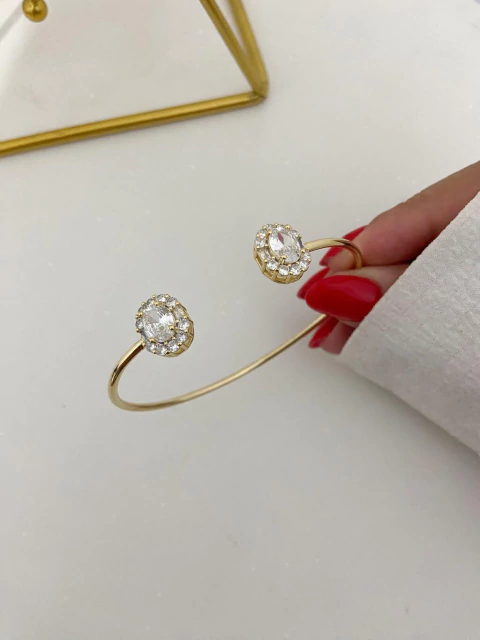 Bracelete cravejado - ouro