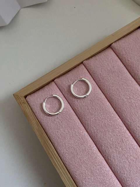 Argolinha minimalista - prata