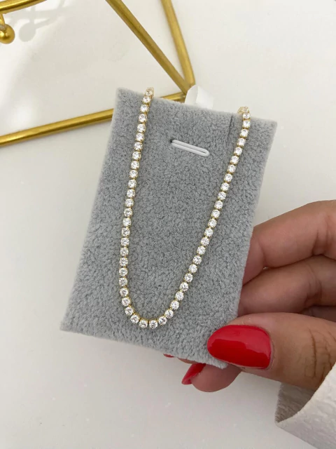 Choker reviera cristal - ouro