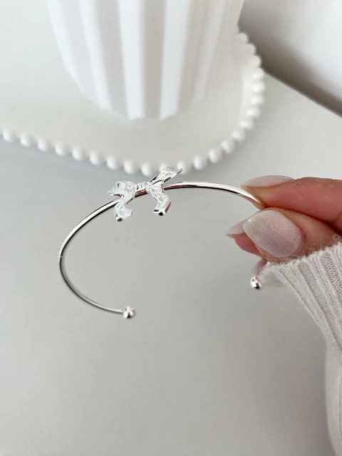 Bracelete laço - prata